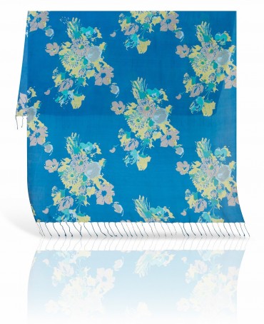 Палантин Женский S40-BRUSH.FL/BLUE